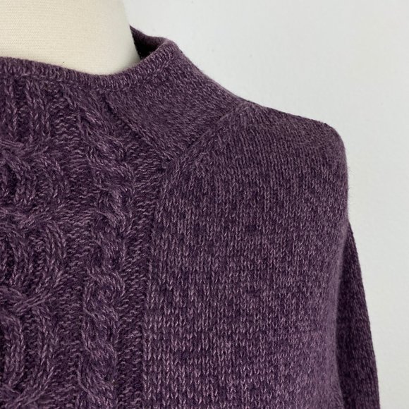 Dockers Soft Purple Womens Sweater Pullover 3/4 Sleeve Ramie/Cot Mock Collar Lg - Picture 4 of 8